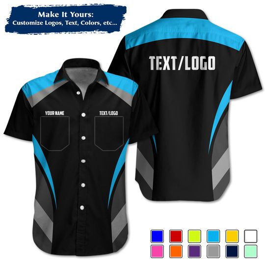 Custom Mechanic Work Shirt | Personalized Logo, Name & Color Options