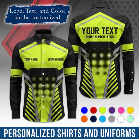 Custom Basic Workwear  Graphic Shirt with Name/Logo Personalization