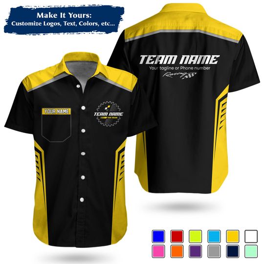 Custom Team Name Work Shirt | Personalized Name, Logo & Company Text | Crew Uniform