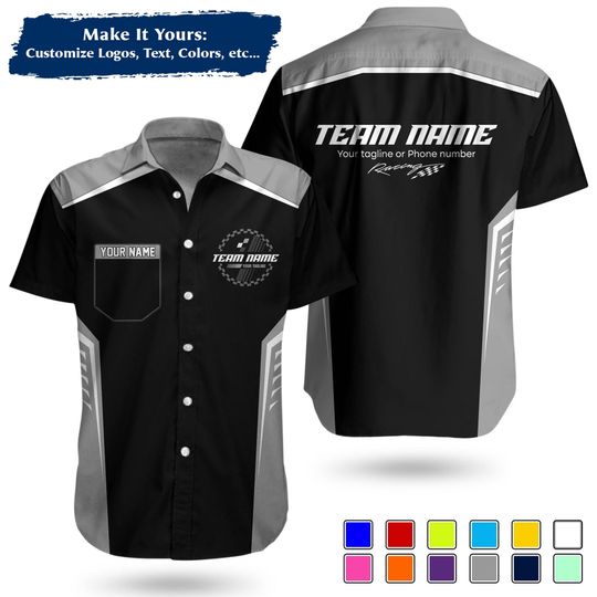 Custom Team Name Work Shirt | Personalized Name, Logo & Company Text | Crew Uniform