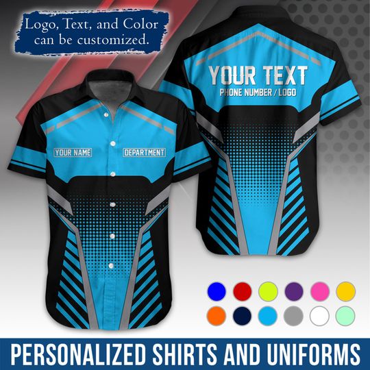 Custom Basic Workwear  Graphic Shirt with Name/Logo Personalization