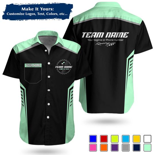 Custom Team Name Work Shirt | Personalized Name, Logo & Company Text | Crew Uniform