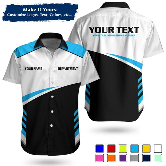 Custom Basic Work Shirt  Personalized 3D all Over Printed Uniform
