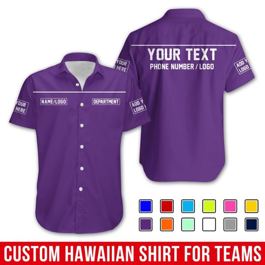 Custom Basic WorkShirt with Logo & Name  Personalized Uniform Shirt for Garage, Shop, or Business