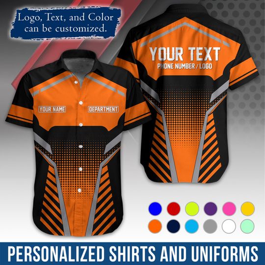 Custom Basic Workwear  Graphic Shirt with Name/Logo Personalization