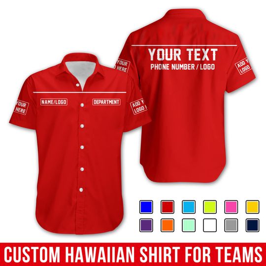 Custom Basic WorkShirt with Logo & Name  Personalized Uniform Shirt for Garage, Shop, or Business