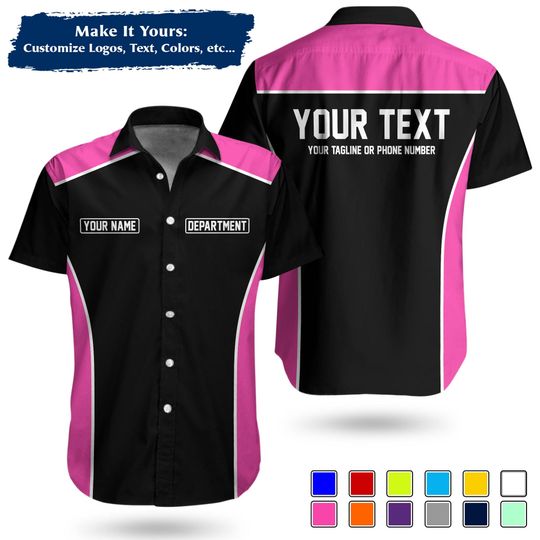 Custom Basic Mechanic Shirt | Personalized Name DepartMent Text Workwear