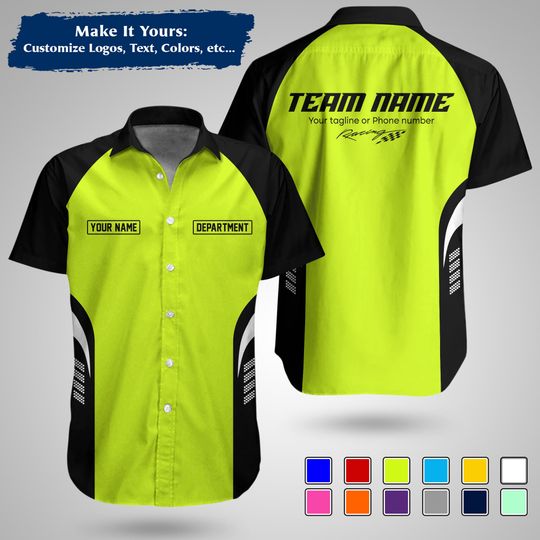 Custom Racing Uniform | Personalized Name, Logo & Company Text Workwear