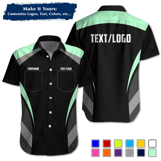 Custom Mechanic Work Shirt | Personalized Logo, Name & Color Options