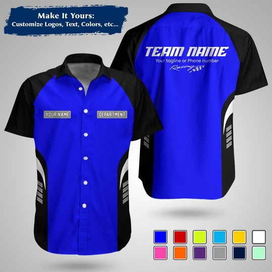 Custom Racing Uniform | Personalized Name, Logo & Company Text Workwear