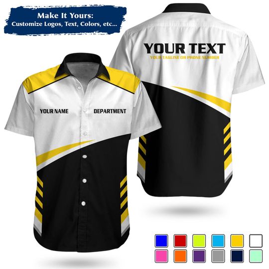 Custom Basic Work Shirt  Personalized 3D all Over Printed Uniform
