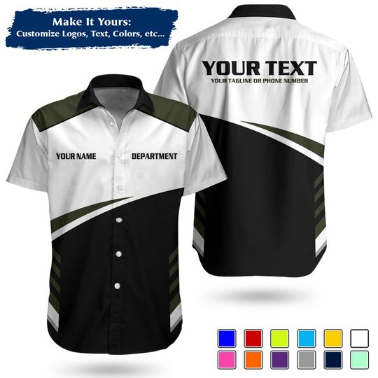 Custom Basic Work Shirt  Personalized 3D all Over Printed Uniform