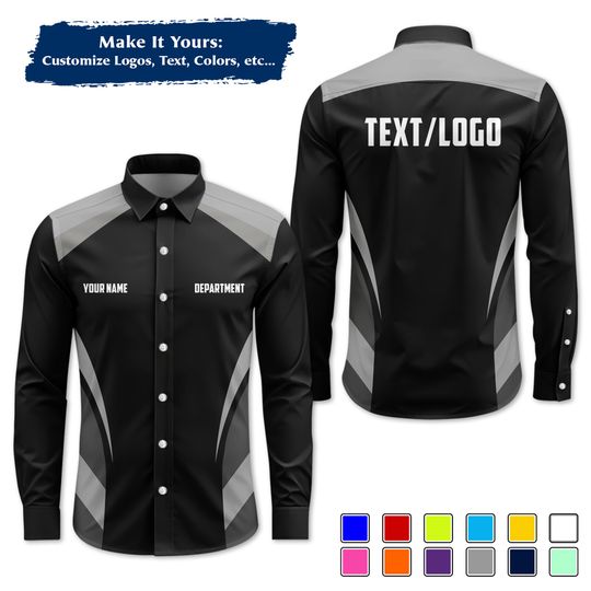 Custom Mechanic Work Shirt | Personalized Logo, Name & Color Options