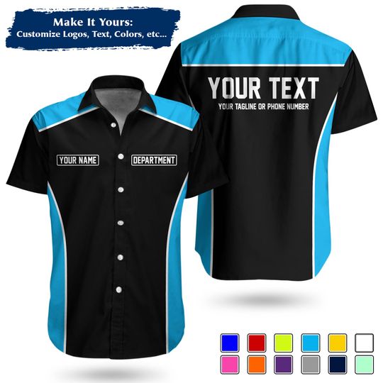 Custom Basic Mechanic Shirt | Personalized Name DepartMent Text Workwear