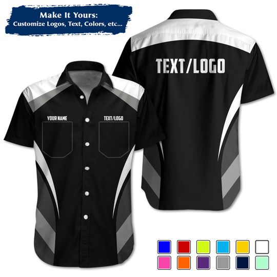 Custom Mechanic Work Shirt | Personalized Logo, Name & Color Options