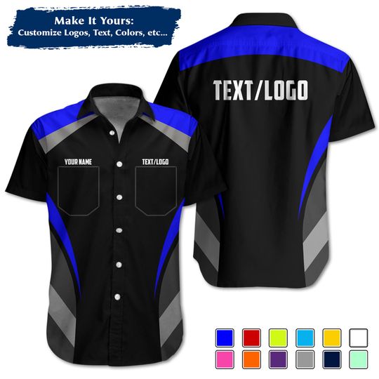 Custom Mechanic Work Shirt | Personalized Logo, Name & Color Options