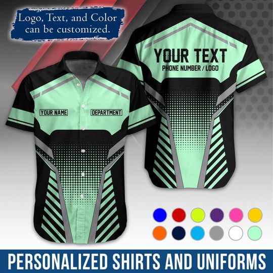 Custom Basic Workwear  Graphic Shirt with Name/Logo Personalization