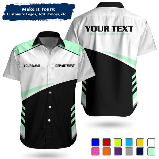 Custom Basic Work Shirt  Personalized 3D all Over Printed Uniform