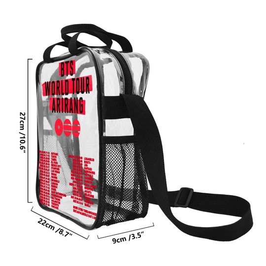 Clear Bag K-Pop Transparent Crossbody Tote Stadium Approved Clear Purse for Concerts & Sports Fans Gift