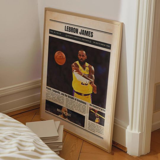 LeBron James Newspaper Poster: Sports Special Edition Basketball Wall Art