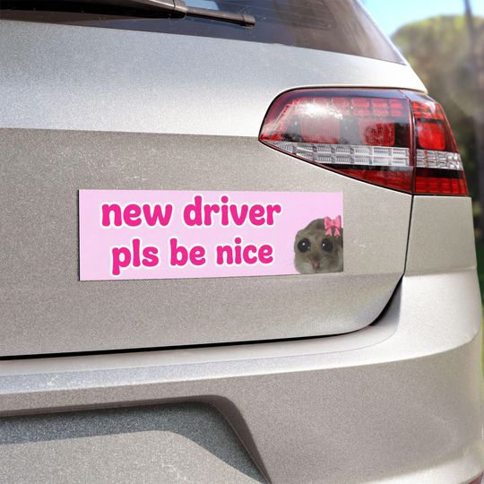 New Driver Please Be Nice Bumper Sticker