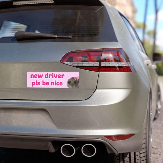 New Driver Please Be Nice Bumper Sticker