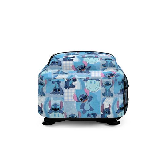 Stitch Character Backpack for Kids, Blue School Bag