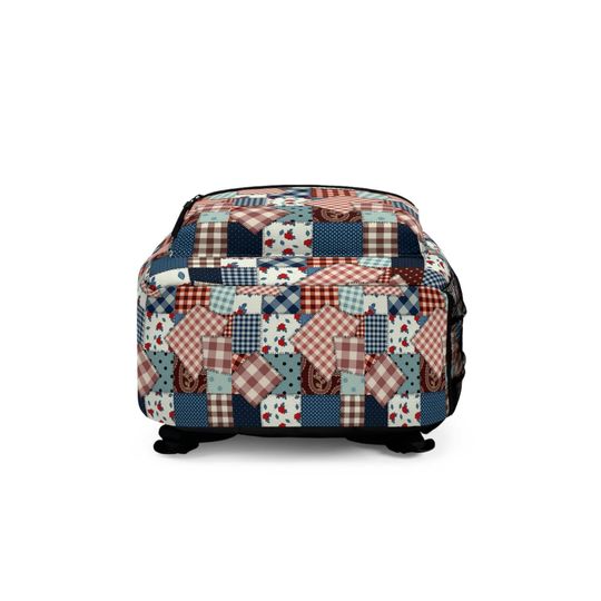 Vintage Patchwork Backpack for School and Travel