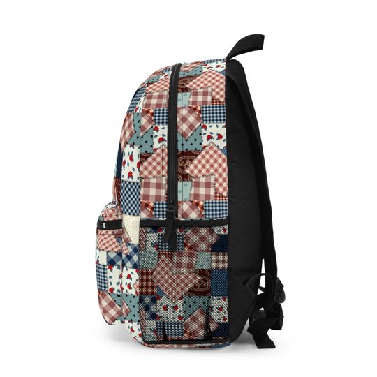 Vintage Patchwork Backpack for School and Travel