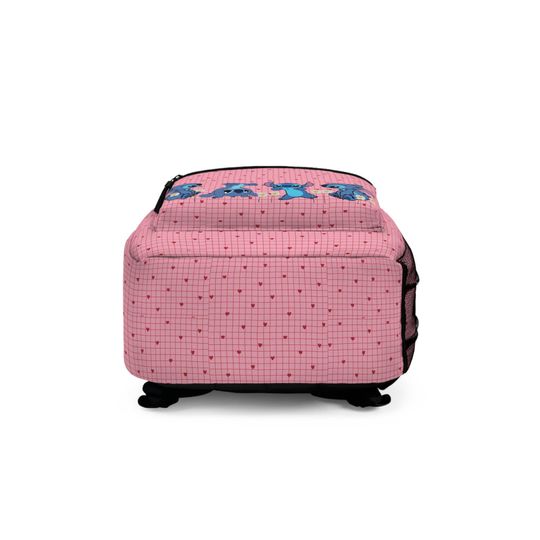 Pink Stitch Character Backpack  Kids School Bag, Everyday Tote