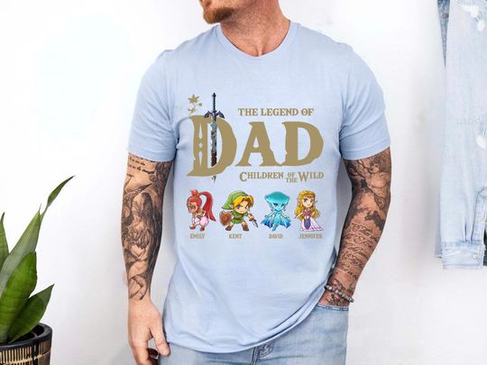 Personalized The Legend Of Dad T-Shirt, Zelda Dad Shirt, Zelda Link Shirt
