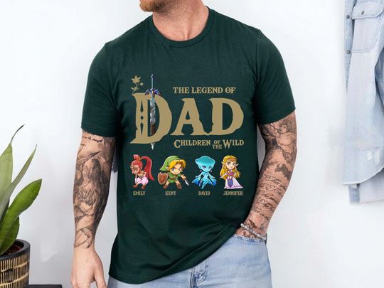Personalized The Legend Of Dad T-Shirt, Zelda Dad Shirt, Zelda Link Shirt
