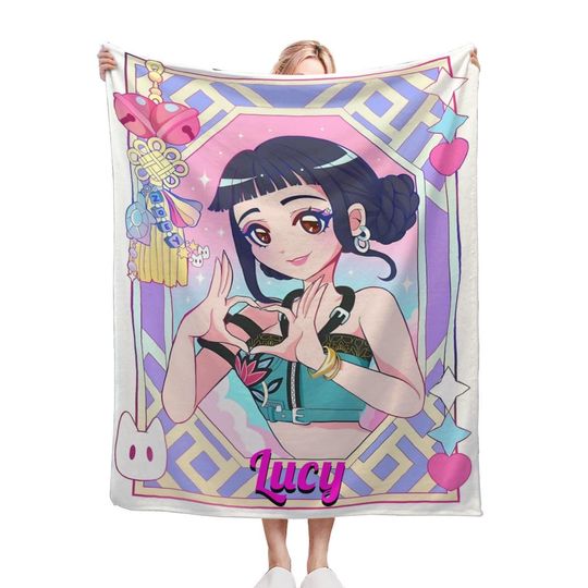 Zoey Huntrix Fleece Blanket, Kpop demon hunter Gift