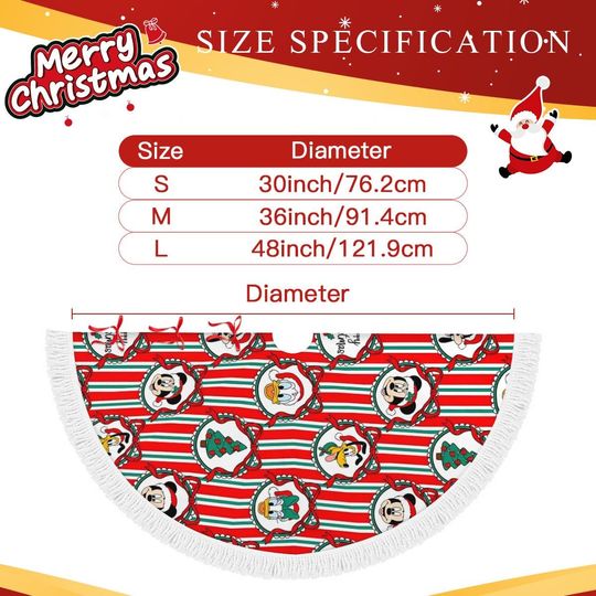 Mickey & Friends Christmas Tree Skirt, Holiday Decor