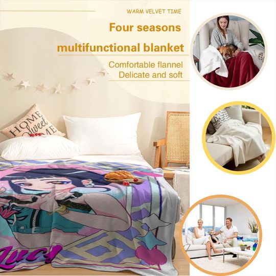 Zoey Huntrix Fleece Blanket, Kpop demon hunter Gift