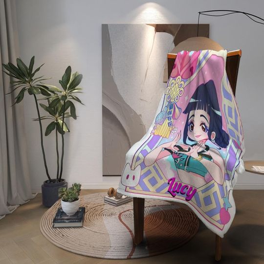 Zoey Huntrix Fleece Blanket, Kpop demon hunter Gift