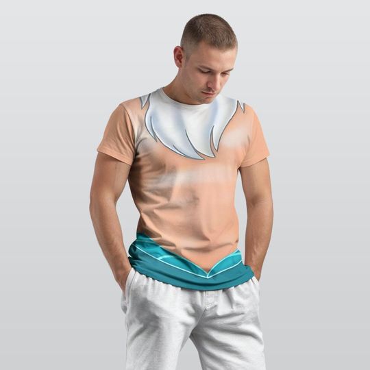 King Triton Costume 3D T-Shirt, The Little Mermaid Cosplay Tee, Disney Dad Disney T-Shirt