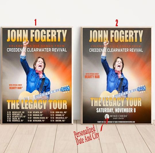 Custom John Fogerty The Legacy Tour 2025 Poster