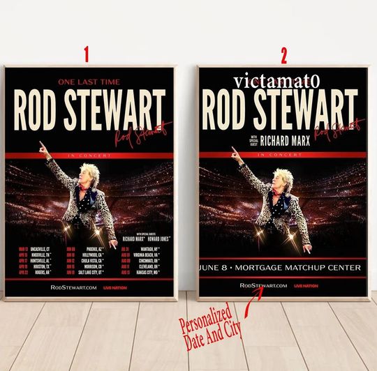 Rod Stewart 2026 Tour Poster Premium Matte Vertical Poster