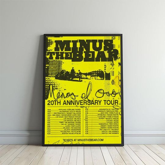 Custom Poster - Minus the Bear's 20th Anniversary Tour Poster
