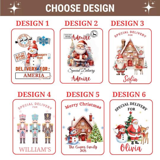 2025 Custom Christmas Gift Bag Personalized Name Santa Sack Xmas Decor