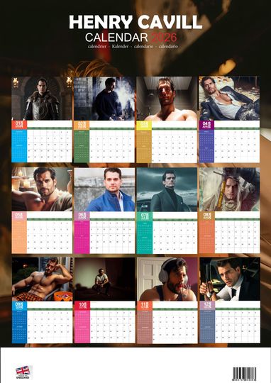 Henry Cavill  2026 Calendar, New Year Gift, Home Decor