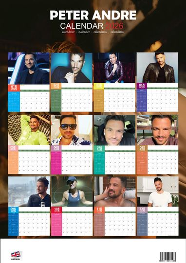 Peter Andre 2026 Calendar, New Year Gift, Home Decor