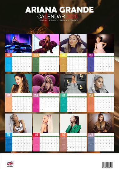 Ariana 2026 Calendar, New Year Gift, Home Decor