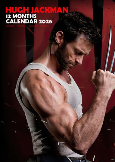 Hugh Jackman 2026 Calendar, New Year Gift, Home Decor