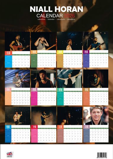 Niall Horan 2026 Calendar, New Year Gift, Home Decor