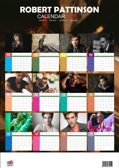 Robert Pattinson 2026 Calendar, New Year Gift, Home Decor