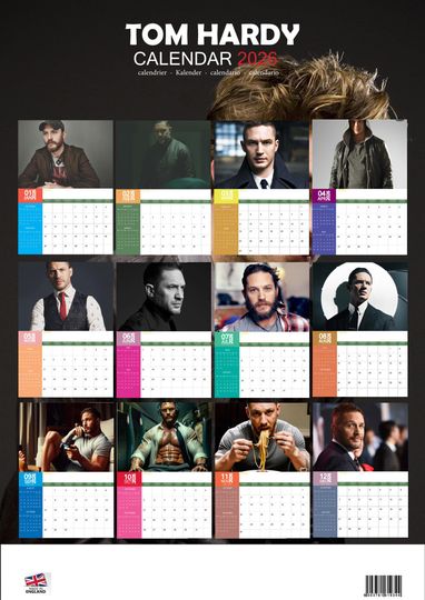 Tom Hardyy 2026 Calendar, New Year Gift, Home Decor