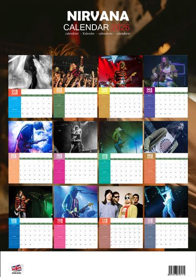 Nirvana 2026 Calendar, New Year Gift, Home Decor