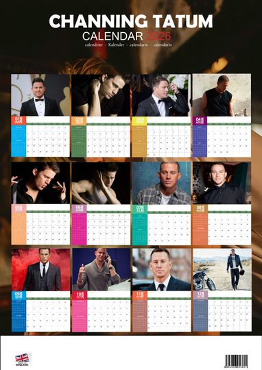 Channing Tatum 2026 Calendar, New Year Gift, Home Decor
